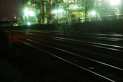 神奈川臨海鉄道・千鳥線の西側群線の夜景を堪能